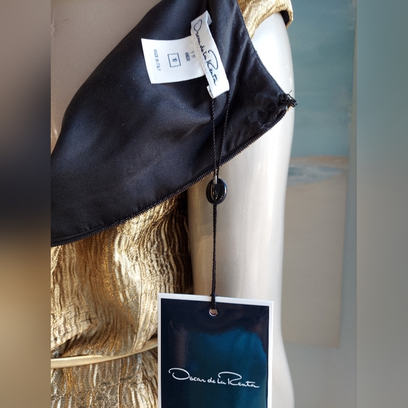 ♡$3,900 OSCAR DE LA RENTA GORGEOUS SILK LINED RUNWAY DRESS US 10 - Picture 6 of 9